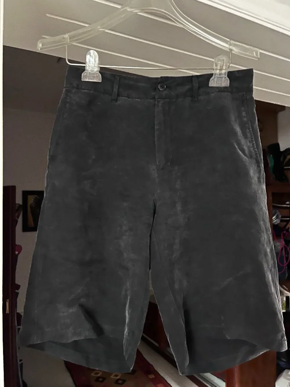 Black Silk Jorts/Long Shorts